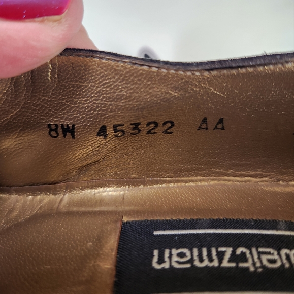 Vtg 80s Stuart Weitzman Black Suede Bubble Stacked Heels size 8AA (narrow) - Picture 8 of 11